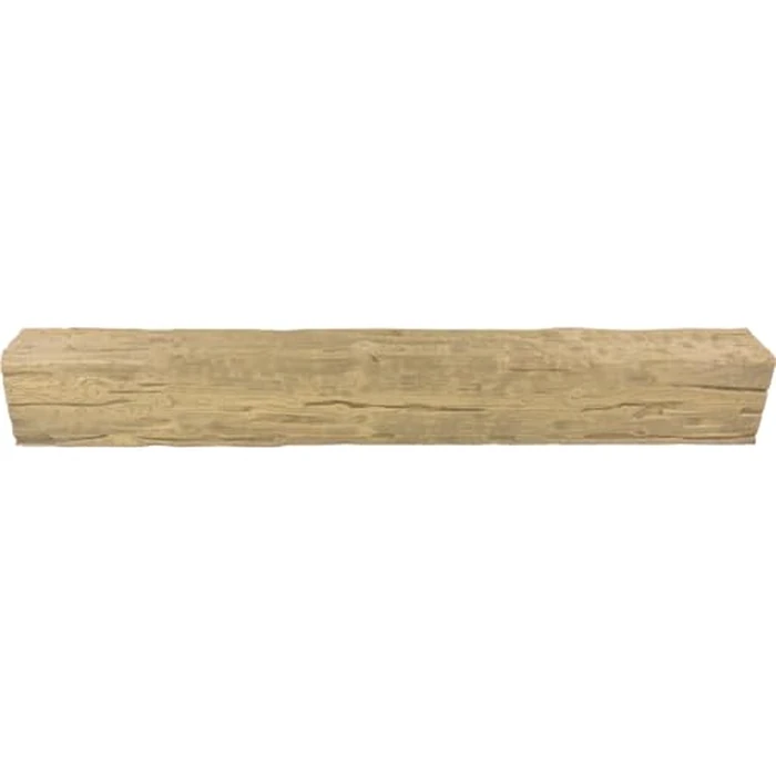 Heritage Timber Salvaged Timber Faux Wood Beam, 3-Sided (U-Beam), 3 1/2"W x 3 1/2"H x 72"L, Natural White Oak Finish by Ekena Millwork - Image 4