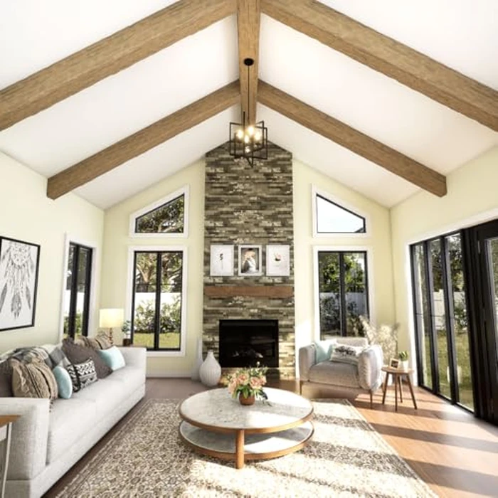 Heritage Timber Salvaged Timber Faux Wood Beam, 3-Sided (U-Beam), 3 1/2"W x 3 1/2"H x 72"L, Natural White Oak Finish by Ekena Millwork - Image 8