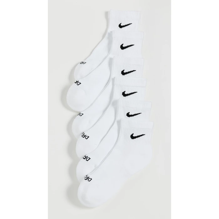 Nike Women's Everyday Plus Cushioned Socks 6 Pack, White/Black, S by Nike - Image 2