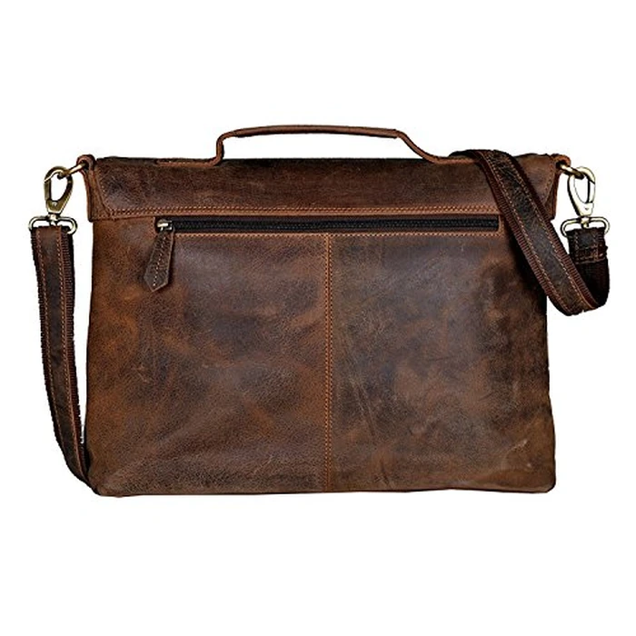 18 Inch Leather Messenger Bags for Men Women Briefcase Laptop Bag Best Computer Shoulder Satchel School Distressed Bag 18 Inch by LEDERURBANCO - Image 2