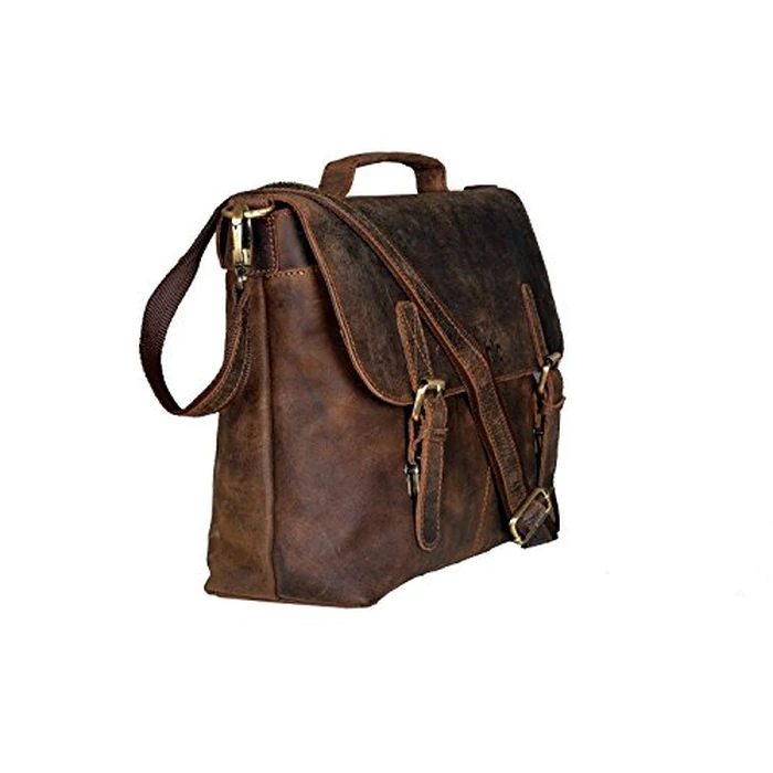18 Inch Leather Messenger Bags for Men Women Briefcase Laptop Bag Best Computer Shoulder Satchel School Distressed Bag 18 Inch by LEDERURBANCO - Image 3