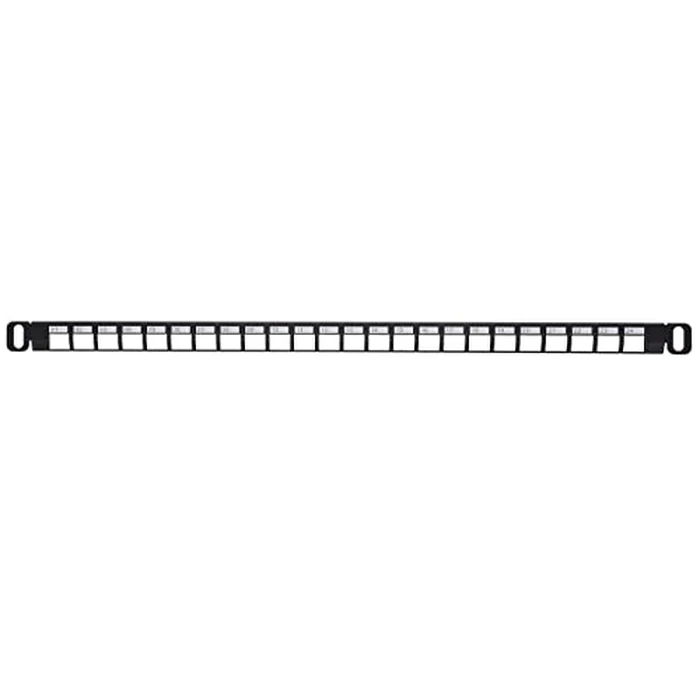 Monoprice 24-Port Blank Keystone UTP Patch Network Panel - UL Listed, Half-U, with Wire Support Bar, Black by Monoprice - Image 3