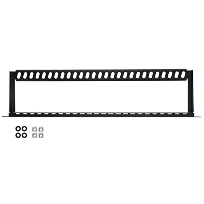 Monoprice 24-Port Blank Keystone UTP Patch Network Panel - UL Listed, Half-U, with Wire Support Bar, Black by Monoprice - Image 5