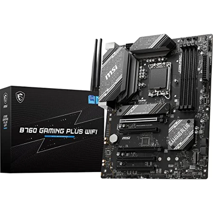 MSI B760 Gaming Plus WiFi Gaming Motherboard (Supports 12th/13th/14th Gen Intel Processors, LGA 1700, DDR5, PCIe 4.0, M.2, 2.5Gbps LAN, USB 3.2 Gen2, HDMI/DP, Wi-Fi 6E, Bluetooth 5.3, ATX) by msi - Used - Like New condition - US$83.30