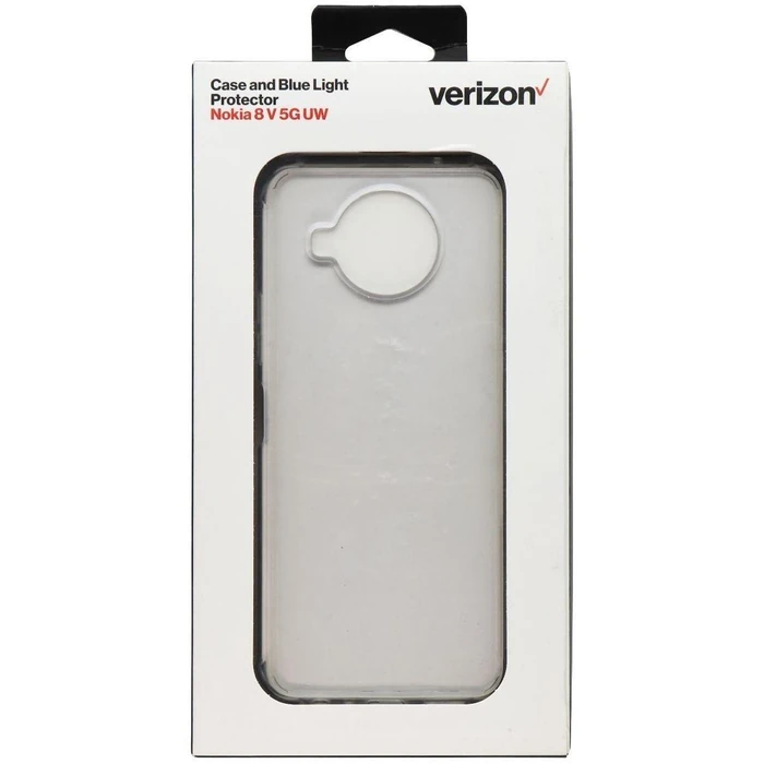 Verizon Clear Phone Case and Blue Light Screen Protector for Nokia 8 V 5G UW - Clear by Verizon - Refurbished - Acceptable condition