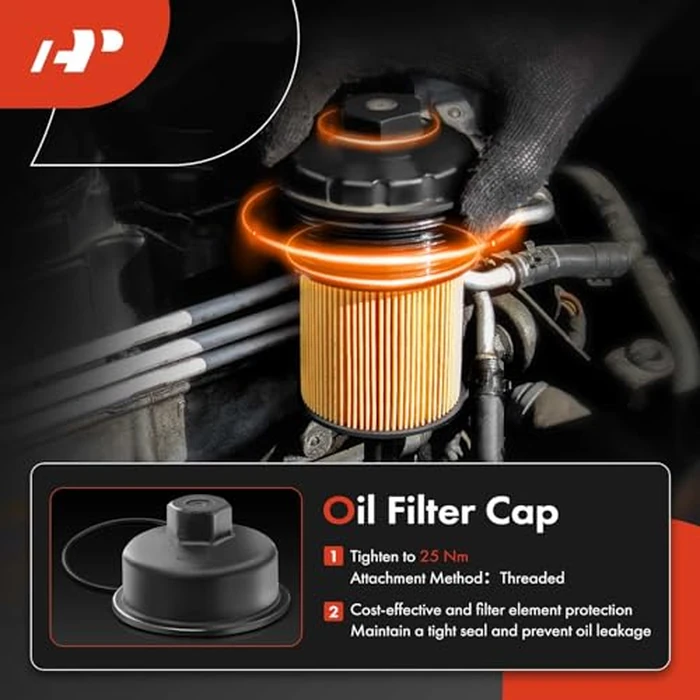 A-Premium Engine Oil Cooler and Oil Filter Assembly Adapter w/Gaskets w/Cap Compatible with Chevy, Pontiac, Saturn Vehicles - 1.6L 1.8L - Cruze, Malibu, G3, Aveo, Astra - Replaces 55353323, 93186324 by A-premium - Image 7