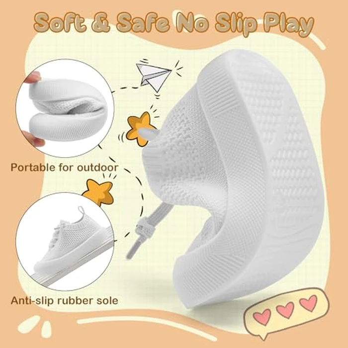 VIFUUR Baby Boys Girls Barefoot Shoes Soft Sole Non-Slip First Walkers for Infant Toddler 0-6 Months Infant by VIFUUR - Image 4