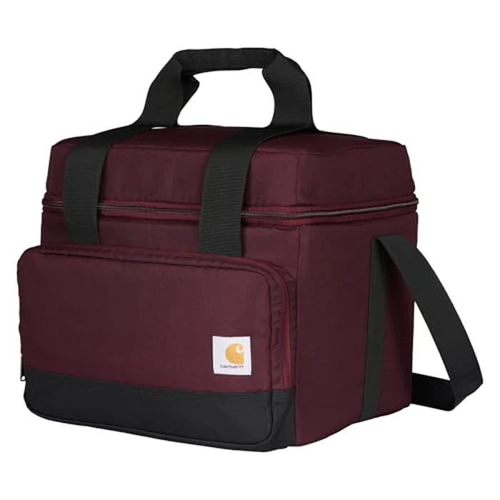 Carhartt Fully Insulated Two Compartment Lunch Cooler, Features Durable Water Repellent Material W/Front Zippered Pocket, 24 Can, Port by Carhartt - Used - Good condition - CA$72.14
