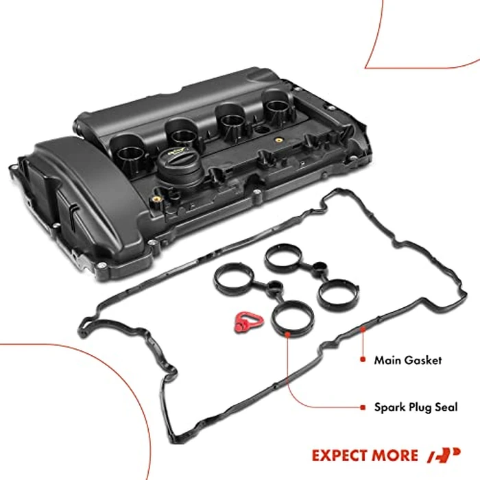 A-Premium 1.6L Engine Valve Cover with Gasket & Oil Cap Compatible with 2007-2012 Mini Cooper R55 R56 R57 R60 1.6L N14 Turbocharged, Replace for 11127646555, 11127561714, 11127585907 by A-premium - Image 8