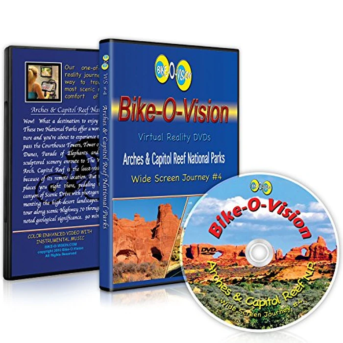 Bike-O-Vision - Virtual Cycling Adventure - Arches & Capitol Reef National Parks- Perfect for Indoor Cycling and Treadmill Workouts - Cardio Fitness Scenery Video (Widescreen DVD #4) by Bike-O-Vision - Used - Good condition