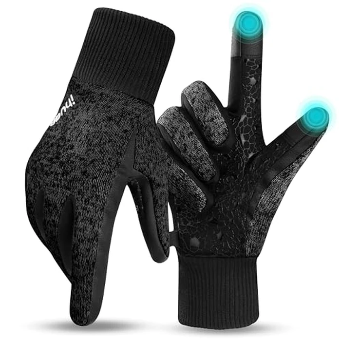 ihuan Winter Waterproof Gloves Cold Weather - Snow Ski Windproof for Men Women, Warm Touchscreen Thermal for Running Cycling by ihuan - Image 1