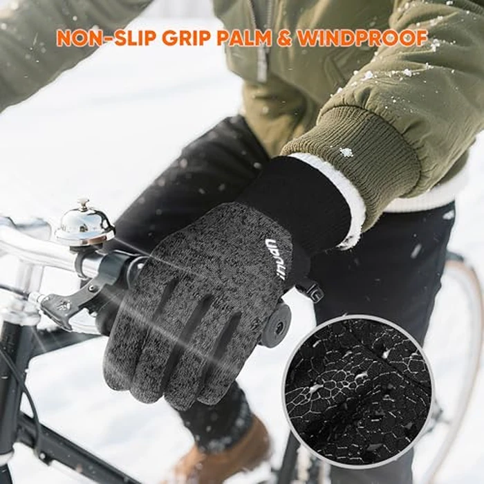 ihuan Winter Waterproof Gloves Cold Weather - Snow Ski Windproof for Men Women, Warm Touchscreen Thermal for Running Cycling by ihuan - Image 5