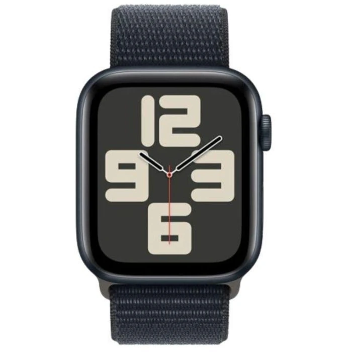 Apple Watch SE 2nd Gen (2022) (GPS) - 32GB - 44mm - Midnight Aluminum Case with Midnight Rubber Sport Loop Band - One Size by Apple - Image 1