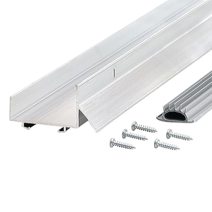 M-D Building Products 80622 36 in. Silver Aluminum U-Shape Commercial Screw-on Under Door Seal by M-D Building Products - Used - Very Good condition