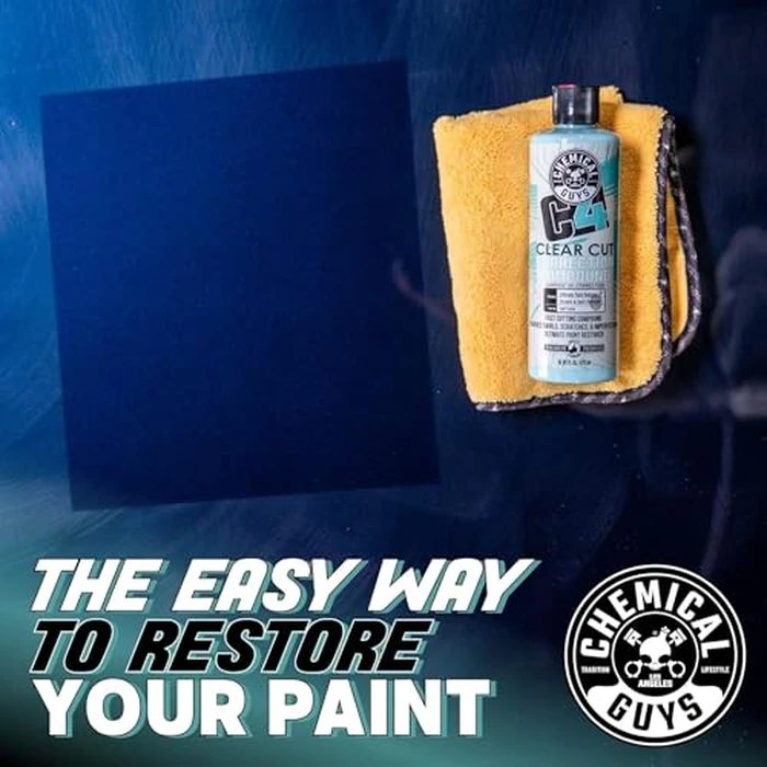 Chemical Guys C4 & P4 Clear Cut Correction Compound and Precision Paint Perfection Polish Combo - Removes Scratches, Swirls, Towel Marks, and Etching, Restores Gloss, Polishing Kit - 2 x 16 oz by Chemical Guys - Image 3