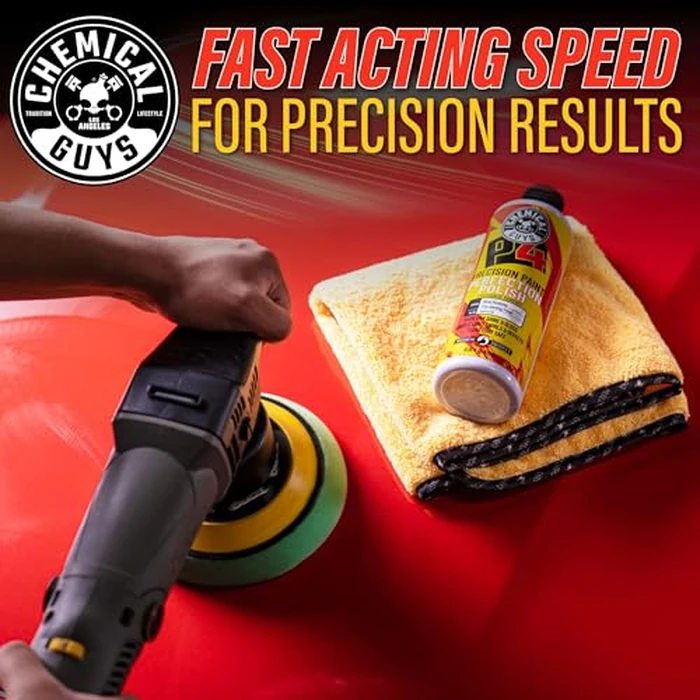 Chemical Guys C4 & P4 Clear Cut Correction Compound and Precision Paint Perfection Polish Combo - Removes Scratches, Swirls, Towel Marks, and Etching, Restores Gloss, Polishing Kit - 2 x 16 oz by Chemical Guys - Image 9