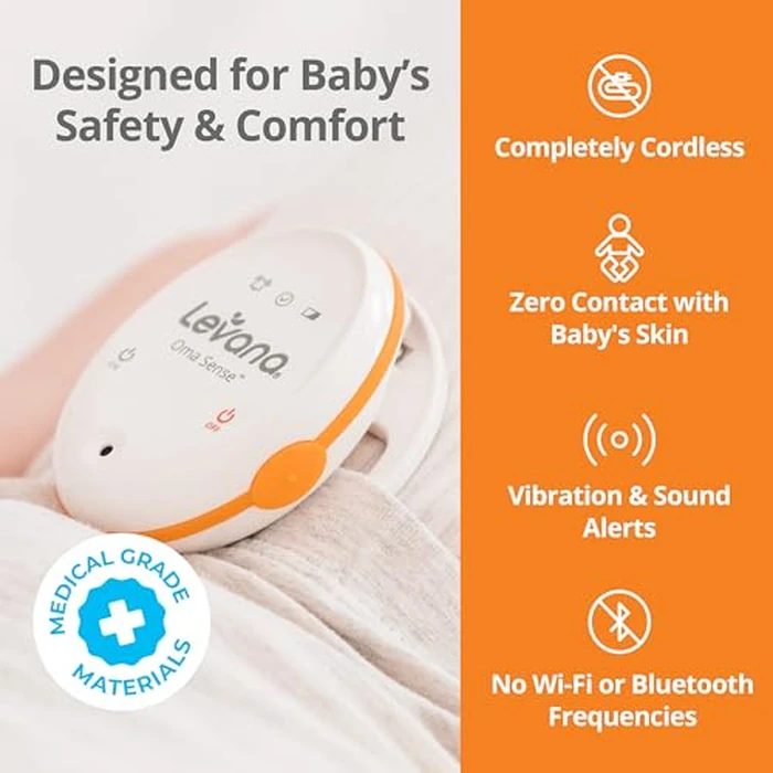 Levana Oma Sense Baby Abdominal Movement Monitor - Sleep Monitor with Wakeup Technology - Rousing Vibrations, Audio & Lights Stimulates & Alerts Parents - Safety-Baby Essentials for Newborn by Levana - Image 5