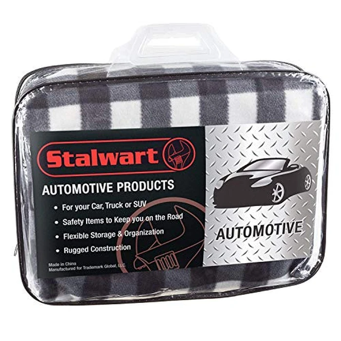 Heated Car Blanket - 12V Electric Travel Blanket for Car, Truck, SUV or RV - Portable Heated Throw for Road Trips, Camping or Winter Emergency Kit for Cold Weather Travel by Stalwart (Black Plaid) by Stalwart - Image 2