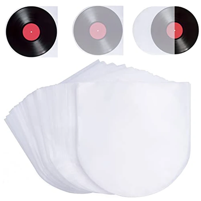 100PCS Vinyl Record Sleeves Inner, 12 Inch Semi-Transparent Inner Plastic Record Cover Sleeves with 0.08mm Thick Anti-Static Material by J/B - Used - Very Good condition