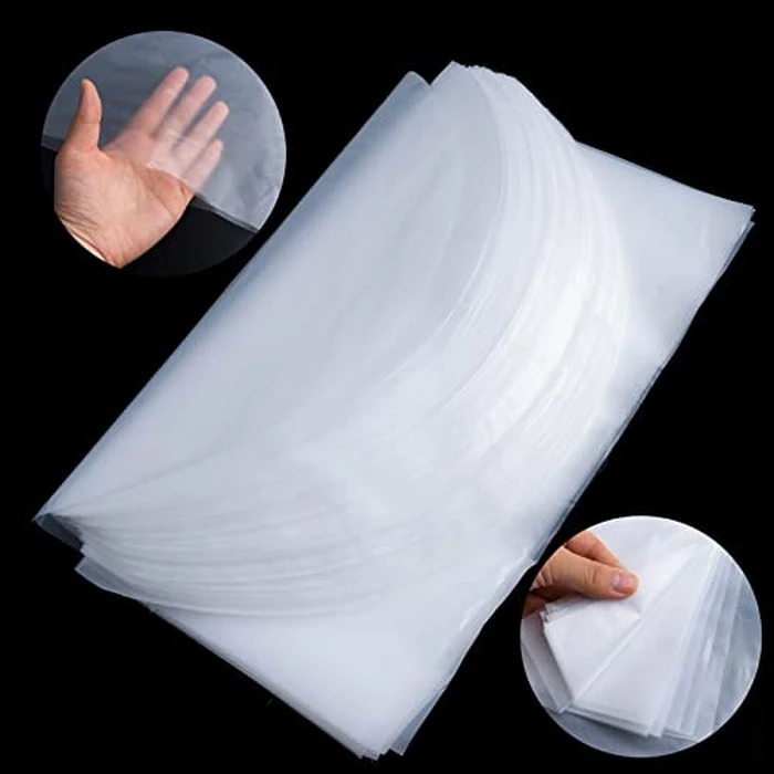 100PCS Vinyl Record Sleeves Inner, 12 Inch Semi-Transparent Inner Plastic Record Cover Sleeves with 0.08mm Thick Anti-Static Material by J/B - Image 3