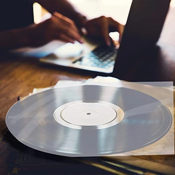 100PCS Vinyl Record Sleeves Inner, 12 Inch Semi-Transparent Inner Plastic Record Cover Sleeves with 0.08mm Thick Anti-Static Material by J/B - Image 8