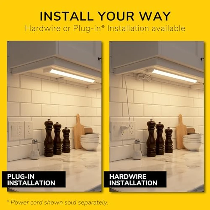 Inlight 24" LED Under Cabinet Lighting, 5 CCT Selectable 2700-5000 K, Dimmable, ETL-Listed, White Finished, IN-0208-3-WH by Inlight - Image 3