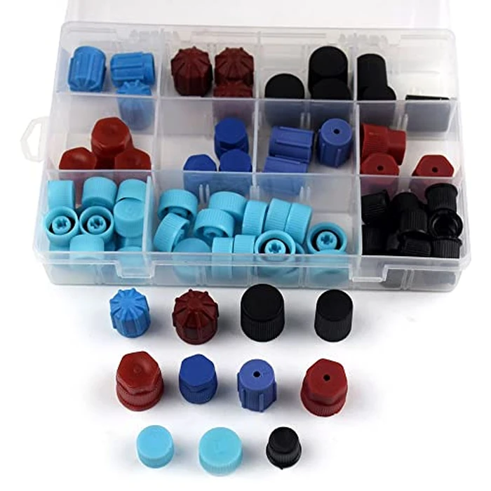 77PCs Car Auto R134a AC A/C System Valve Core Dust Caps Set Air Seal Air Conditioning Valve Replacement Caps by HomeSoGood - Image 5