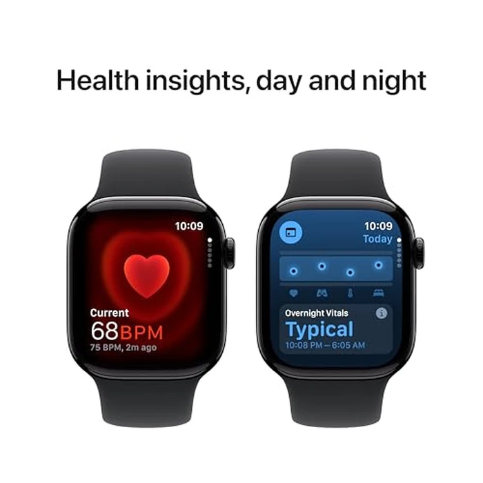 Apple Watch Series 10 [GPS 42mm case] Smartwatch with Jet Black Aluminum Case with Black Sport Band - S/M. Fitness Tracker, ECG App, Always-On Retina Display, Water Resistant by Apple - Image 6
