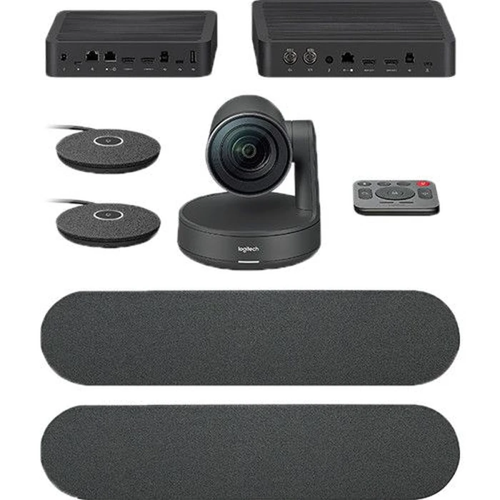 Logitech Rally Plus UHD 4K Conference Camera System with Dual-Speakers and Mic Pods Set - Black by Logitech - Refurbished - Excellent condition