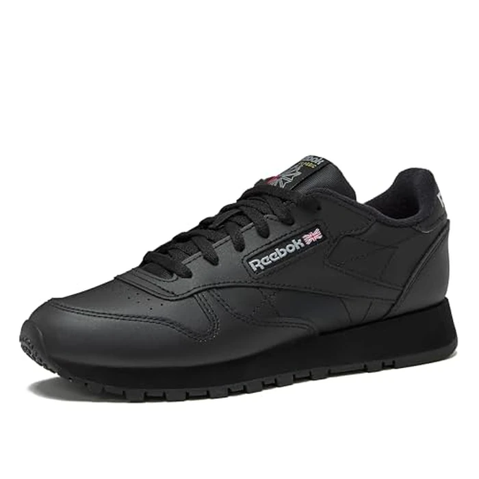 Reebok,Little Kid,Classic Leather Shoes,Black,12 by Reebok - Image 1