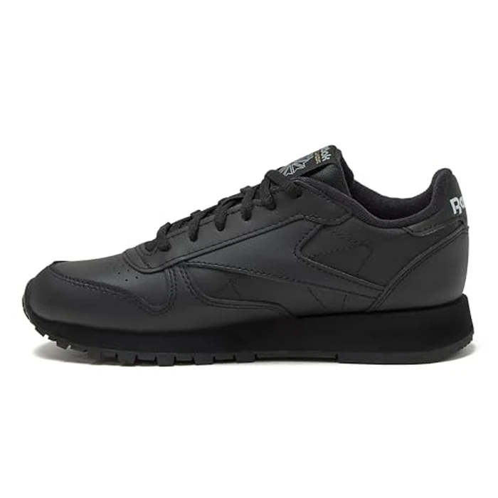 Reebok,Little Kid,Classic Leather Shoes,Black,12 by Reebok - Image 3