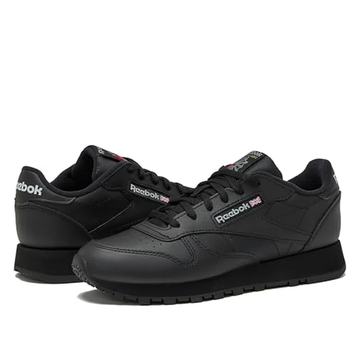 Reebok,Little Kid,Classic Leather Shoes,Black,12 by Reebok - Image 6