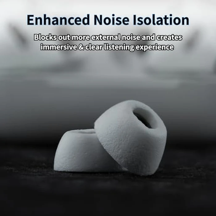 Comply TrueGrip | Premium Memory Foam Replacement Earbud Tips for Apple AirPods Pro Gen 3 | Long Lasting Comfort, Secure Fit, Superior Noise Isolation| White (Large) (3 Pairs) by Comply - Image 5