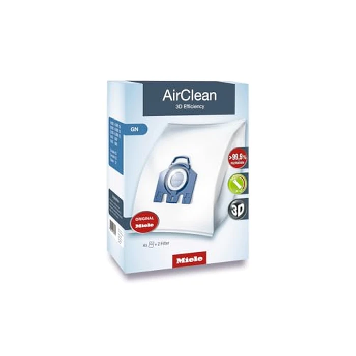 Miele Original AirClean 3D Efficiency GN Dust Bags for Vacuum Cleaners, 4 x Dust Bags, 1 x Motor Protection, 2 x Exhaust Filters - 10123210 by Miele - Used - Good condition - CA$16.99