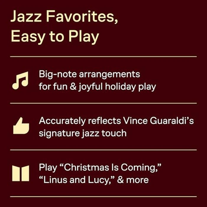 A Charlie Brown Christmas | Beginner Piano Sheet Music Book for Kids and Adults | Holiday Jazz Songbook with Iconic Peanuts Themes | Christmas Piano Solos for Early-Level Students by Hal Leonard - Image 2