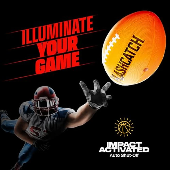 FlashCatch Light Up Football - Glow in the Dark Ball - NO 6 - Boys Gifts - Outdoor Sports, Birthday Gifts for Boys 8-15+ Year Old - Kids Teenage Youth Gift Ideas - Boy Toys Ages 8 9 10 11 12 13 14 15 by FlashCatch - Image 3