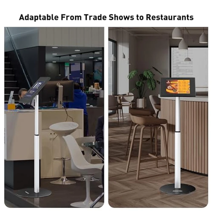 AboveTEK Anti Theft iPad Floor Stand, Robust Security Kiosk POS Tablet Stand, Height Adjustable Secure Holder Enclosure w/Lock and Key Mechanism for iPad/iPad Air/iPad Pro, Ideal for Retail Business by AboveTEK - Image 6