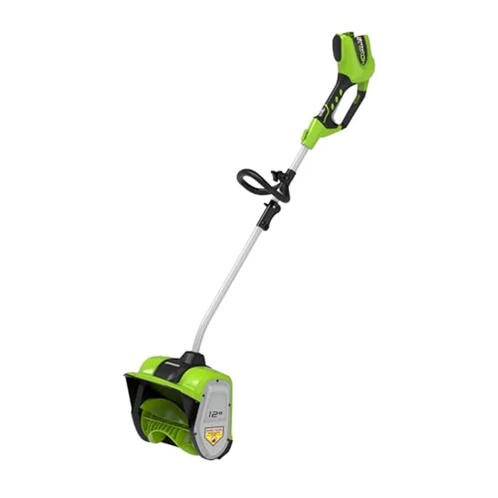 Greenworks 40V 12-Inch Brushless Cordless Snow Shovel, 20ft Throwing Distance, 12" Wide & 6" Deep Clearing, Electric Snow Thrower Blower Removal Tool for Patio/Driveway/Steps/Winter Storm (Tool Only) by Greenworks - Used - Good condition