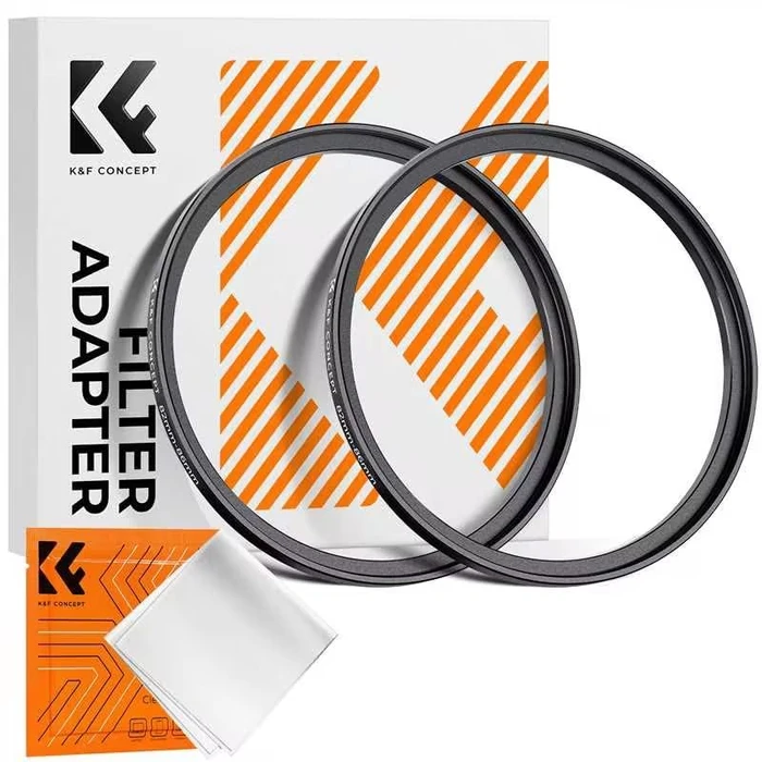 K&F Concept 49-52mm(2 Pcs) Step-Up Ring Adapter, 49mm to 52mm Step Up Filter Ring for 49mm Lens Install 52mm ND CPL UV Lens Filter by K&F CONCEPT - Used - Like New condition - US$8.09