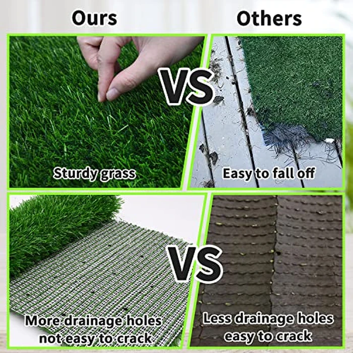 Grass Pad for Dogs 51.2 x 31.5 inches - Strong Absorbency Soft Artificial Grass for Pets Potty Training - Easy to Clean - for Dog Indoor Outdoor Use (1 Pack) by PICK FOR LIFE - Image 5