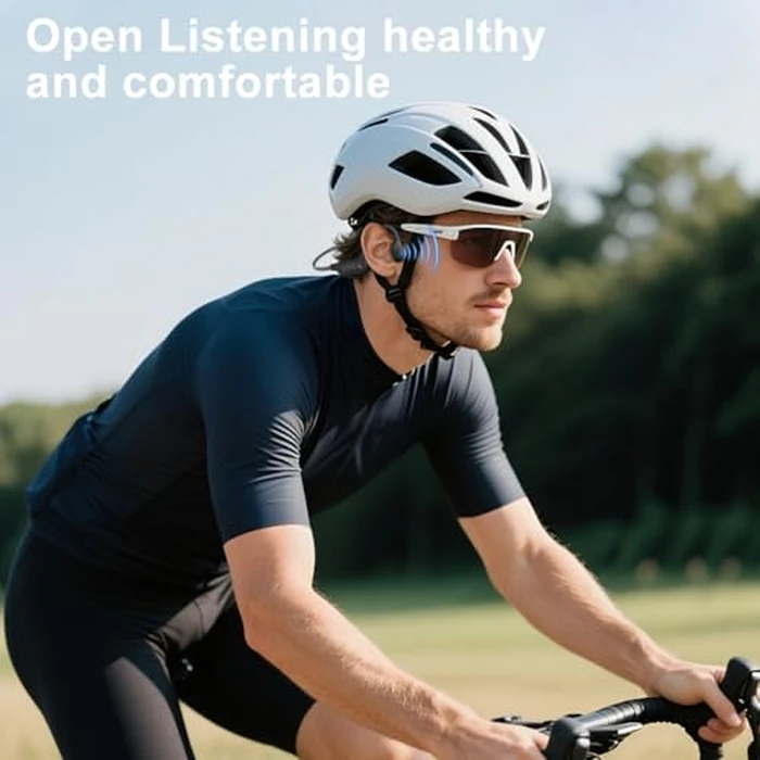 MZYQCY Bone Conduction Headphones,Open Ear Wireless Bluetooth 5.4 Headphones with Mic，IPX6 Waterproof Sport Bluetooth Headset，15H Playback， for Running，Cycling，Walking,Outdoor (Black) by MZYQCY - Image 7