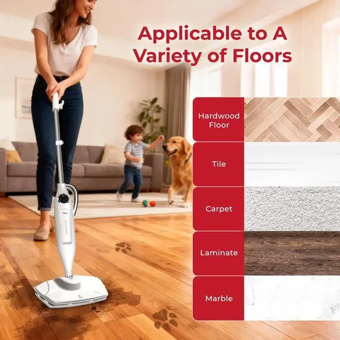 Rosewill 11-in-1 Steam Mop, 260 degreesF Handheld Steam Cleaner, 1200W Detachable Steam Mops for Floor Cleaning, Removable Tank, Multi-Purpose Steamer for by Rosewill - Image 4