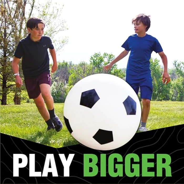 DO-U-Play Games Jumbo Soccer Ball, 30 Inch Diameter, Superior Rubber Durable Heavy-Duty Material - Indoor-Outdoor Large Inflatable Ball for the Backyard, Beach, Parties, and Park - Includes Hand Pump by DO U PLAY - Image 3