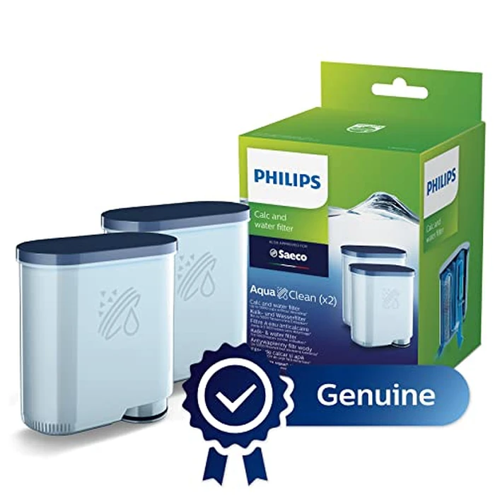 Philips AquaClean Original Calc and Water Filter, No Descaling up to 5,000 cups, Reduces Formation of Limescale, 2 AquaClean Filters, (CA6903/22) by Philips - Image 2