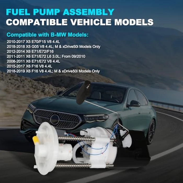OTO-K Electric Fuel Pump Module Assembly Compatible with BMW X5 2010-2018, X6 2008-2019, 3.0L 4.4L, Fuel Pump OE# 16117212585 by OTO-KAUTOPARTS - Image 2