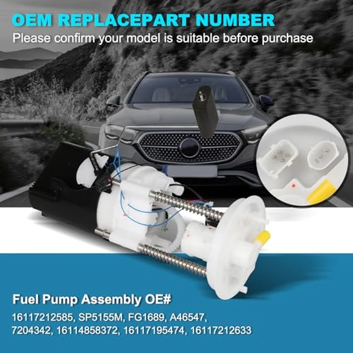 OTO-K Electric Fuel Pump Module Assembly Compatible with BMW X5 2010-2018, X6 2008-2019, 3.0L 4.4L, Fuel Pump OE# 16117212585 by OTO-KAUTOPARTS - Image 3