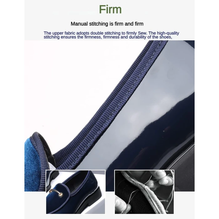 Fenlogft Men's Velvet Patent Leather Slip-on Dress Shoes Business and Parties Formal Events Smoking Slippers Loafers (Velvet Blue, Numeric_10_Point_5) by Fenlogft - Image 4