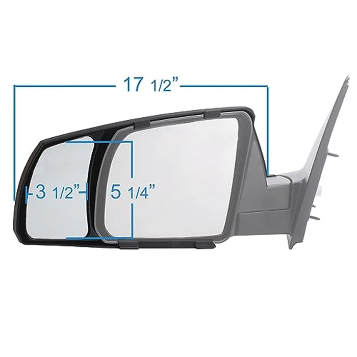 K SOURCE Snap & Zap 81300 Custom Fit Towing Mirror for 2007-2021 Tundra, 2008-2022 Sequoia, Patented by Fit System - Image 2