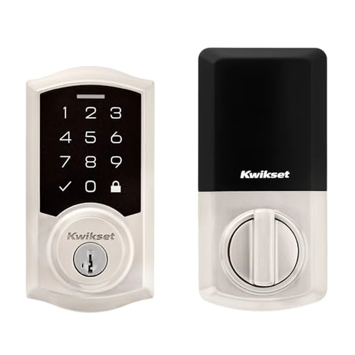 Kwikset SmartCode 270 Keyless Entry Electronic Touchpad Deadbolt Door Lock with Auto-Lock, Custom User Codes, Advanced Security in Satin Nickel Traditional by Kwikset - Used - Acceptable condition - US$68.19