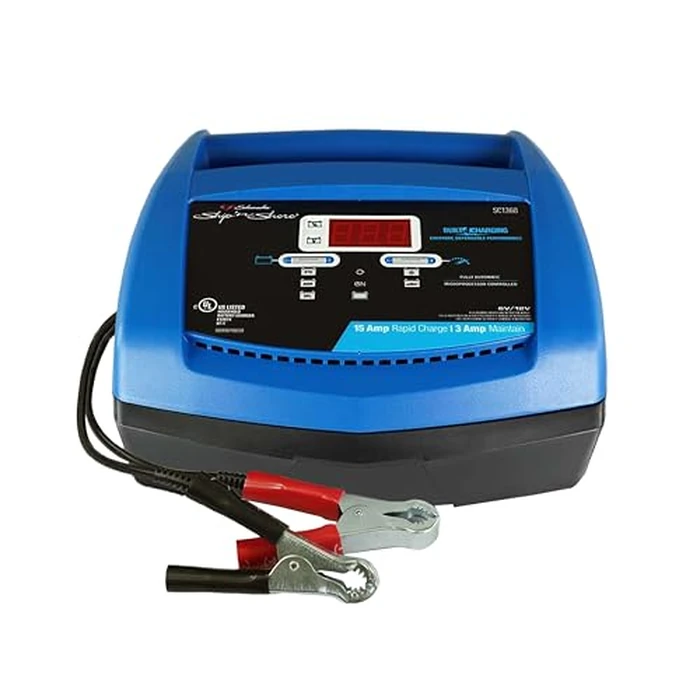 Schumacher Electric Ship ‘n Shore Rapid 15A Battery Charger and Maintainer, 4-in-1 Solution for 6V/12V Batteries, SC1360, for Cars, SUVs, Trucks, and Boats by Schumacher Electric - Used - Very Good condition - CA$85.40